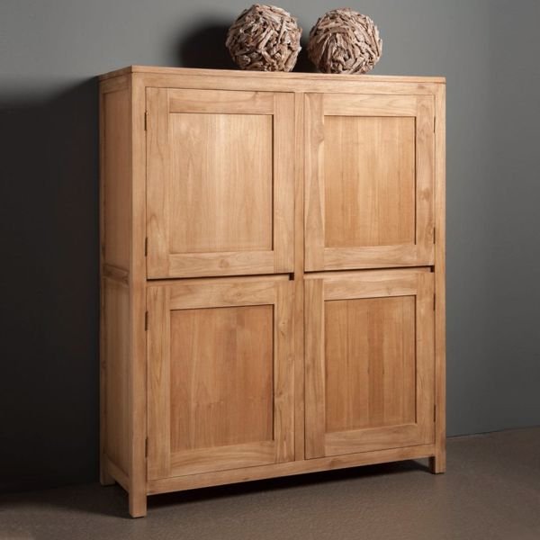 Losari teak wood cabinet 130 cm, modern, solid