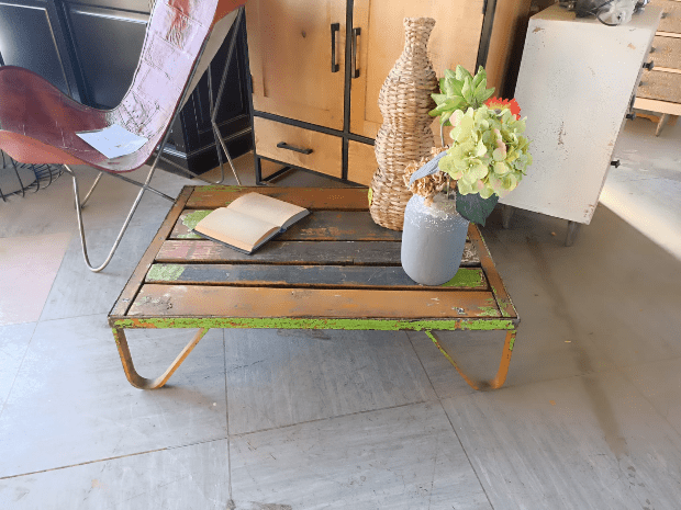 Vintage coffee table made of recycled wood