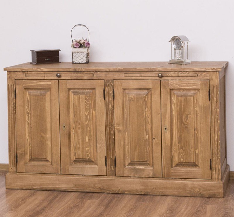 Country house sideboard with extendable shelves - Solid chest of drawers