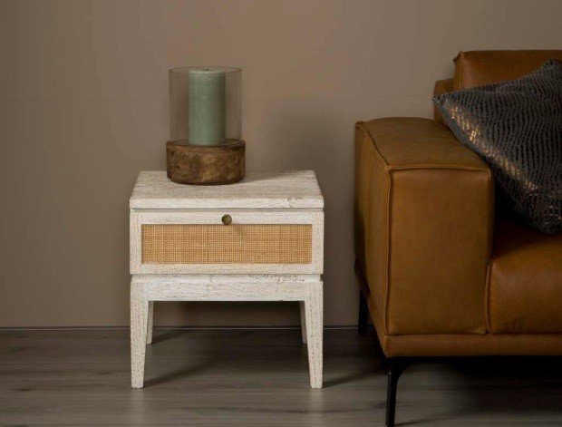 Vincenza side table 50 cm made of mango wood