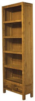 bookshelf-country style-stable-solid wood-color-teak-natural-height-200-cm