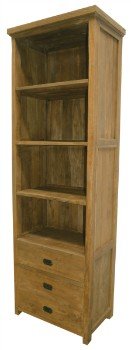 bookshelf-country style-solid wood-color-teak-natural-height-210-cm