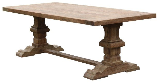 Maria dining table made of recycled teak wood - Monastic table Teak table 